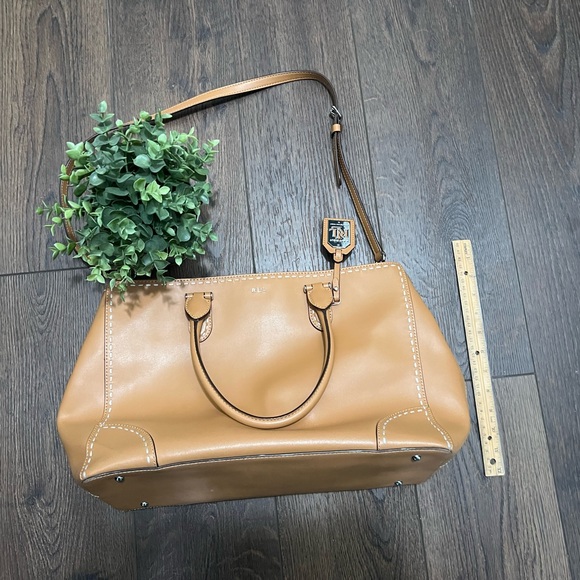 Ralph Lauren Tan Leather Tote Bag Women’s - Picture 3 of 10